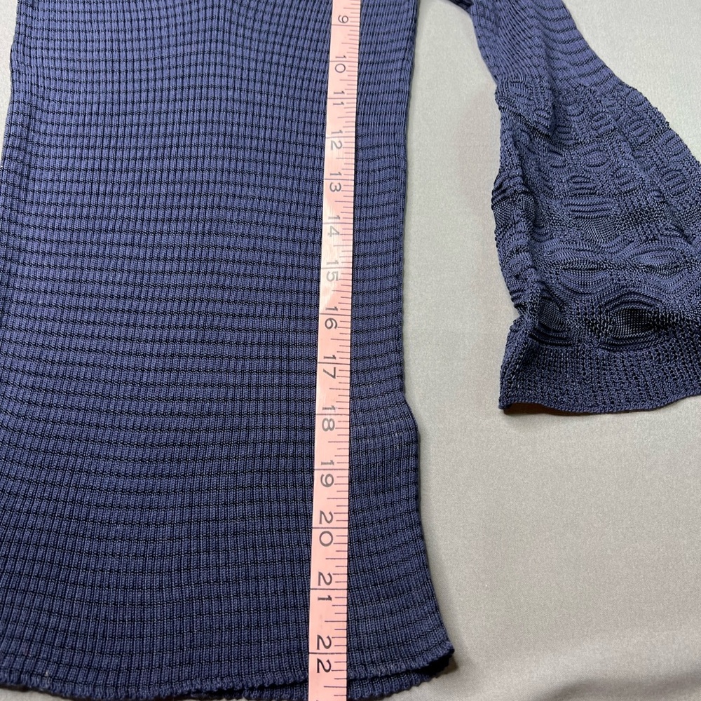 Missoni Navy Blue Knit Sweater – Bell Sleeves – Size 2 - Picture 4 of 10